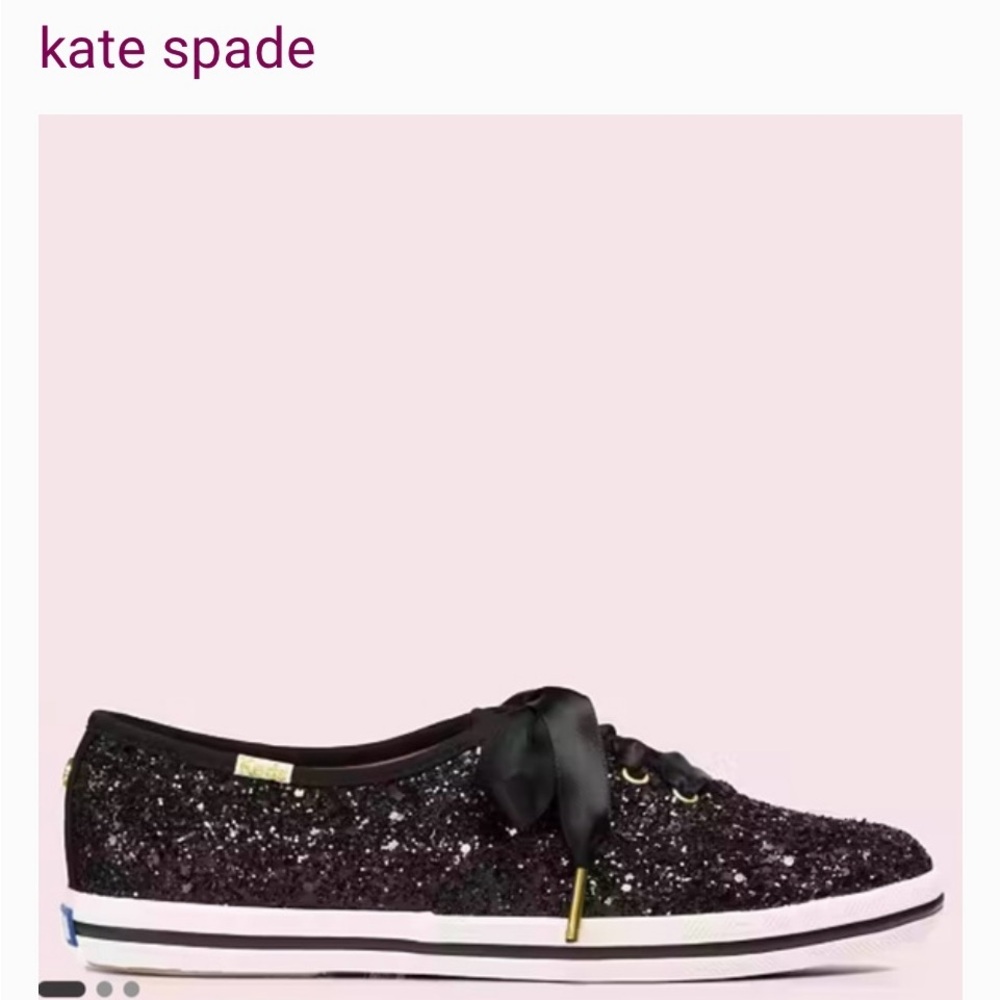 9.5 Kate Spade Black Glitter Sneakers